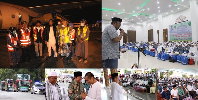 Jemaah Haji dan Hajjah Kloter 9 Embarkasi Medan Tiba di Tanah Air